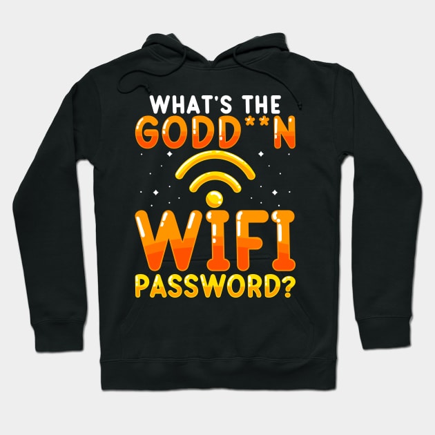 What's The Godd N Wifi Password? Funny Password Wifi Tee Hoodie by Proficient Tees